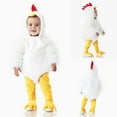 thumbnail image 2 of Toddler Easter Outfit Chicken Romper Hoodie Bodysuits Easter Girl Outfit 2-3 Years, 2 of 9