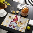thumbnail image 3 of Beige Gnomes Daisy Placemats Set of 12, Pastoral Country Garden Floral Placemats for Dining Table, Place Mats for Kitchen Tabletop, Waterproof Wipeable Dining Table Mats Set, 3 of 9
