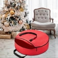 thumbnail image 3 of pitrice Sac de Rangement pour Arbre de Noël en Tissu Imperméable, Couronne de Noël Résistante aux Déchirures, Sac de Fête en Oxford 210D, Sacs d'Extérieur Rouge-1 60x18cm, 3 of 8