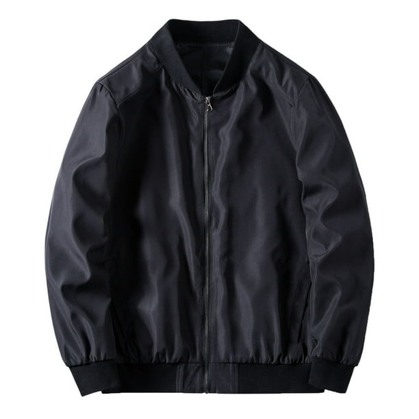 Chaqueta deportiva con cuello alto y estampado de letras para hombre, abrigo de manga larga con cremallera Pompotops oipoqjl11232