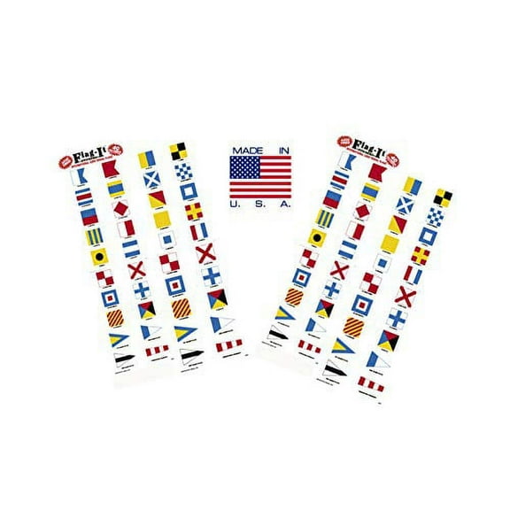 Made in The USA! 2 Packs of Flag-It Nautical Signal Flag Stickers, 80 Nautical Sticker Decals