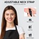 thumbnail image 5 of Delantal de cocina grande Lemononstore con dos bolsillos y correa ajustable, ideal para cocinar, limpiar y para adultos, sin mangas, 70 x 80 cm, color blanco, 5 of 7