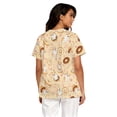 thumbnail image 5 of Chririnla Womens Scrubs Tops, V-Neck Breathable Scrub Tops Women Corgi Donut Print, 2 Pocket Stretch Fabric Scrubs for Women, Medical Nurse Shirt-S, 5 of 6