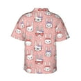 thumbnail image 3 of Uemuo Girl Rabbit Printed Regular Fit Short Sleeve Casual Hawaiian Shirt for Men,Aloha shirt,Tropical shirt,Floral print shirt,Vacation Beach shirt-XX-Large, 3 of 9