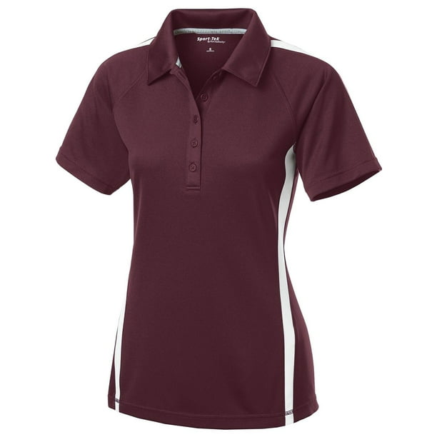 SportTek SportTek Women's Raglan MicroMesh Colorblock Polo Shirt