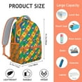 thumbnail image 2 of Watercolor Dino and Nature Print Backpack – Artistic Dinosaur Pattern School Bag with Planets, Stars, and Forest Theme, 2 of 2