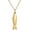 Gold, variant on Women's Stainless Steel Simple Solid Small Fish Carp Leaping Over the Dragon Gate Koi Carp Pendant Lucky Necklace Clavicle Chain