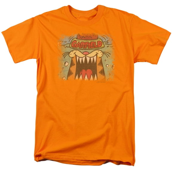Trevco Sportswear GAR486-AT-5 Garfield From The Depths Adult Regular Fit Short Sleeve T-Shirt, Orange - 2X