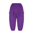 thumbnail image 4 of Womens Summer Shorts Casual Solid Color Elastic Waist Straight Short Pants Ladies Trendy Beach Shorts, 4 of 7
