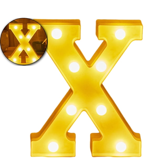 Dvruxg Light Up Letters, Led Letter Lights 26 Alphabet, Decorative Lighted Letter, Battery Powered Led Marquee Letters for Party, Bar, Night Light, Home Decor
