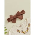 thumbnail image 6 of Baby Sweetie Toddler Girls 3Pcs Summer Outfits Shorts Sets Short Sleeve Floral Embroidery Tops and Shorts Headband Sets, 6 of 7