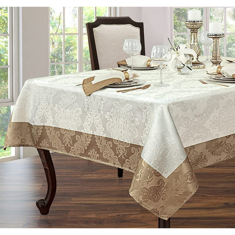Newbridge Valencia Two Tone Bordered Damask Fabric