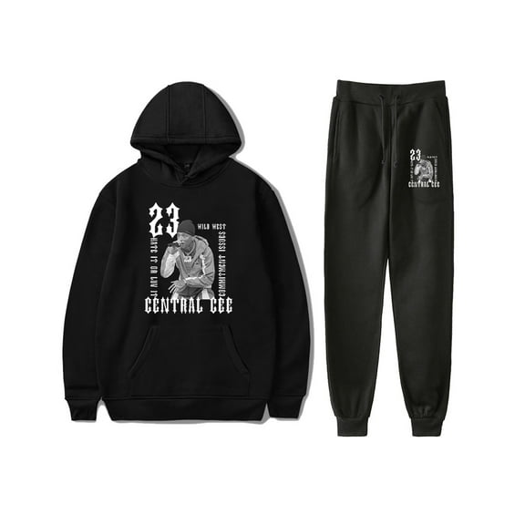 Central Cee 23 Hoodie Jogger Pant 2 Piece Set Wild West Album Sweatshirt&Sweatpant