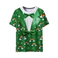 thumbnail image 7 of Ounisa Funny World Women's Holiday Tuxedo T-Shirts Graphic Short Sleeve Novelty Party Costume Top, 7 of 7