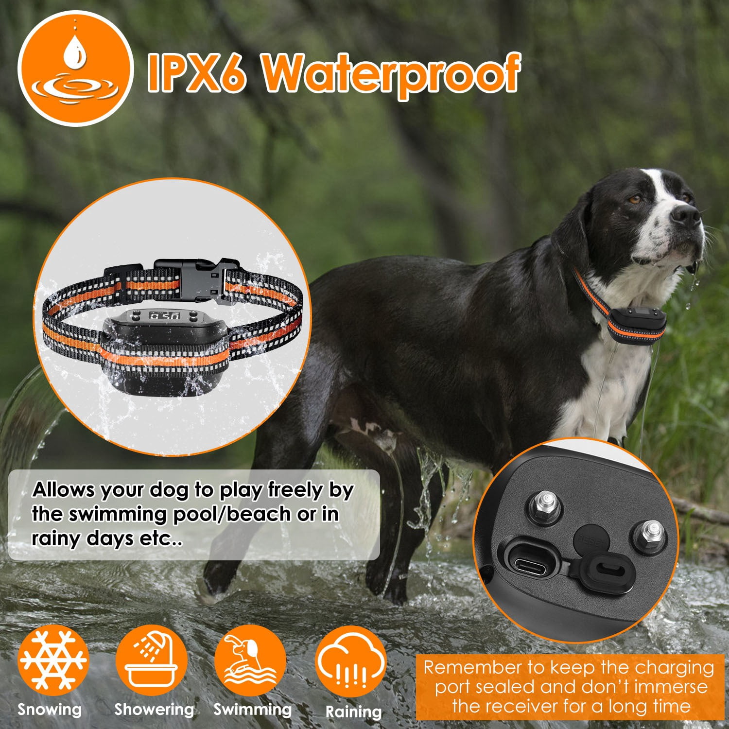 2-in-1 GPS Dog Fence & Tracker - Wireless Containment System up to 2887FT Radius, IPX6 Waterproof, for Small Medium Large Dogs