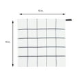 thumbnail image 3 of Sloppy Chef Bulk Case of 144 Kitchen Dishcloths (13x13), Cotton, Grey Windowpane Stripes, 3 of 5