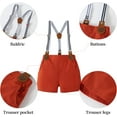 thumbnail image 5 of ZOEREA Baby Boy Clothes Suits, Toddler Boy Short Sleeves Shirt+ Suspender Pants Outfit Sets Gentleman Wedding Suit 1-5 Years, 5 of 12
