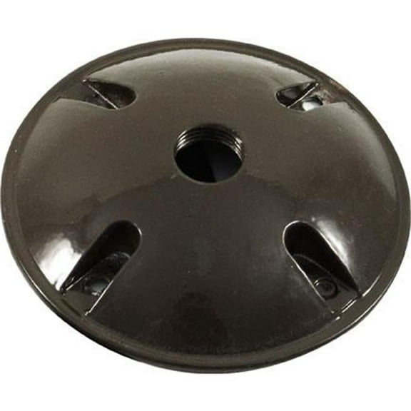 Round Box Cover with Two 0.5 in. Hole, Black