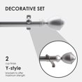 thumbnail image 4 of Tailor & Taylor 1 inch Decorative Curtain Rod, Metal Telescopic Drapery Hardware Set, Adjustable Rod with Designer Cup Finial for Living Room, Kitchen and Windows (36"-72", Silver), 4 of 9