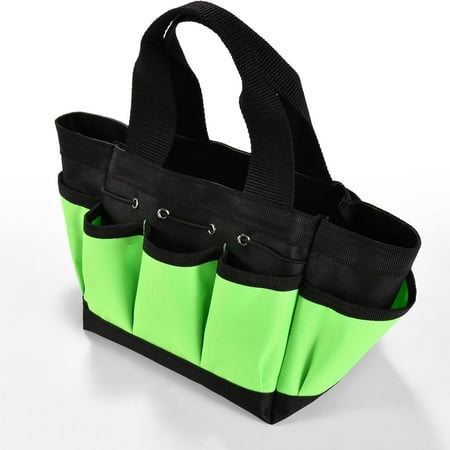 

MNGQNG Convenient Handy Small Green Gardening Tool Bag with 8 Pockets Perfect Organizer Tote for Men & Women - Ideal Gardening Gifts