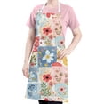 thumbnail image 5 of Pioneer Flower Floral Print Pattern Apron for Women and Men, Cotton Linen Waterproof with Pockets, Adjustable, 33x27 Inch for Kitchen, Gardening, BBQ, Salon, 5 of 6