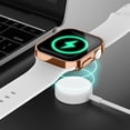 thumbnail image 4 of 2 Pack Hard Case Compatible with Apple Watch 40mm Series 6 SE Series 5 Series 4 with Tempered Glass Screen Protector, Rosegold/Clear Ultra-Thin Durable Waterproof Protective Cover for iWatch, 4 of 5