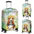 thumbnail image 2 of Basset Hound Hello Spring Time Flower Floral Nature Travel Luggage Cover Bassets Dog Breed Lovers Gifts Idea Suitcase Dust Protective Decor - 02031, 2 of 5