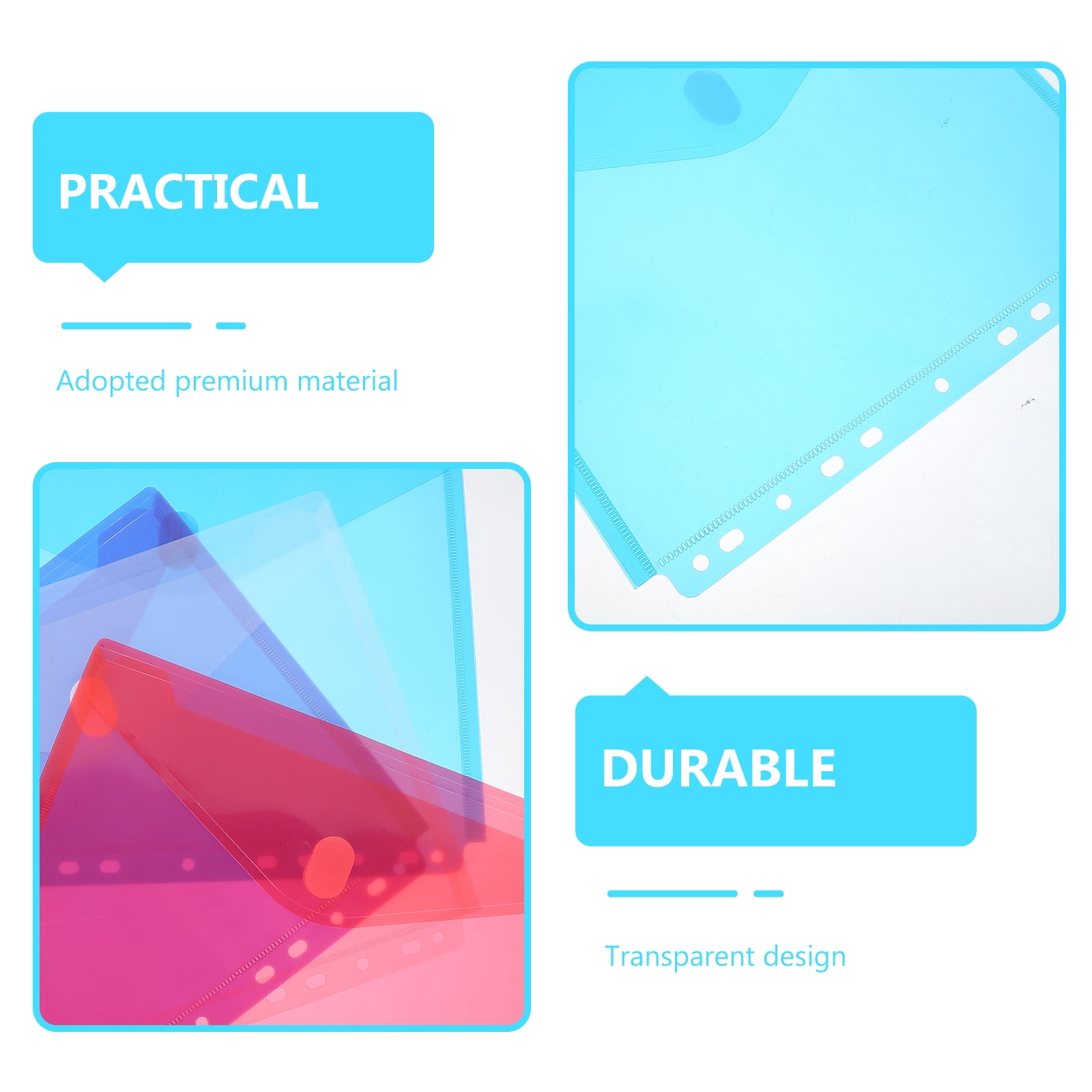 4 Count Hanging Folders Letter Size File Holder Transparent Office