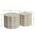thumbnail image 5 of Kevinplus  Set of 2 Round Coffee Tables for Living Room, Faux Mars Pattern Modern Minimalist Side Tables Accent End Table End Table for Apartment, Office ,Beige Brown, 5 of 10