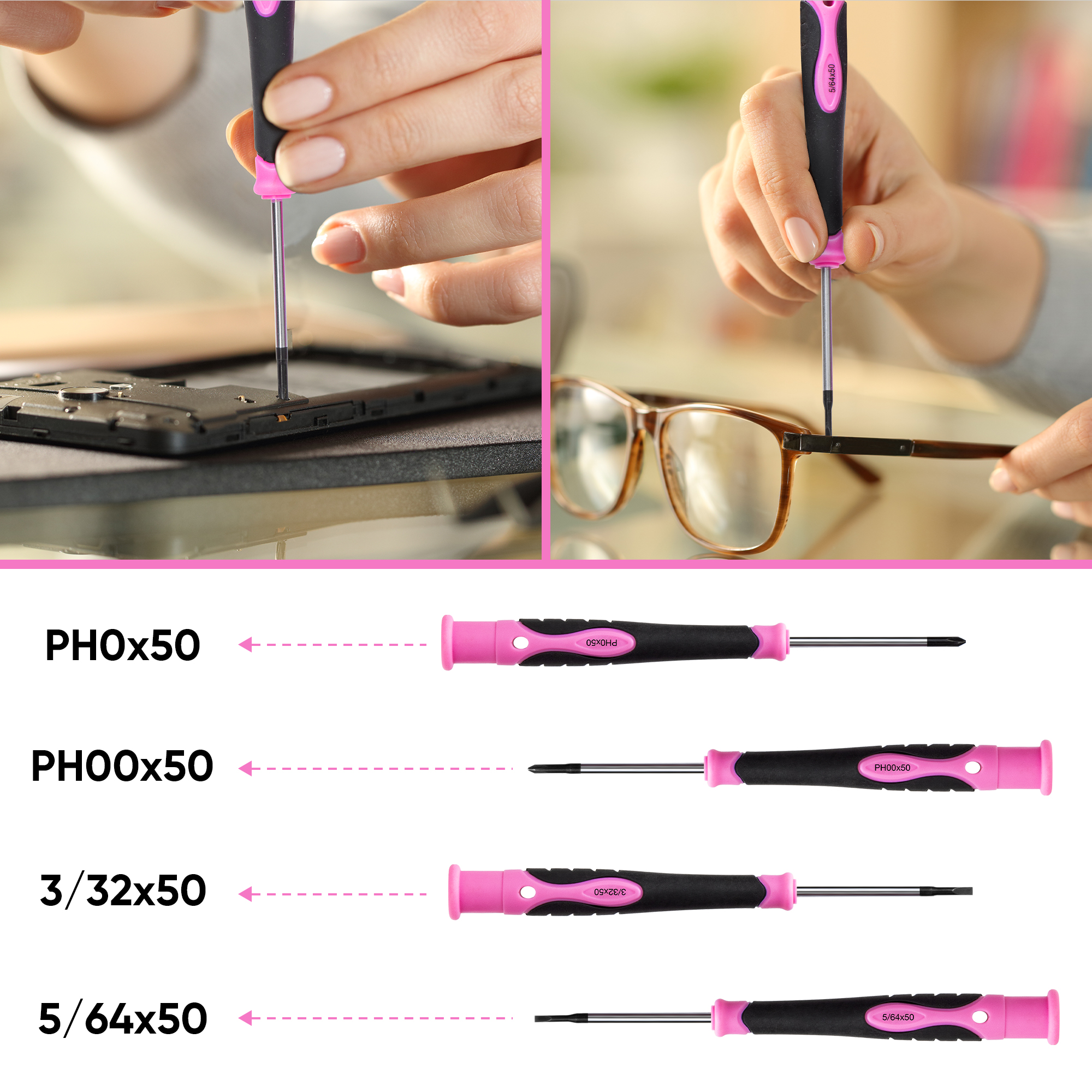 SHALL 166-Piece Pink Tool Set for Women with Tool Bag photo 6