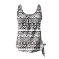 thumbnail image 4 of GPOECD Womens Tankini Tops Printed Split Design Summer Swimsuit Tops for Women Grey,XXL, 4 of 5