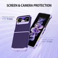 thumbnail image 4 of Design for Samsung Galaxy Z Flip 3 Case with Hinge Protection, Heavy Duty Shockproof Anti Scratch Cover Full Body Protective Phone Case for Samsung Z Flip 3 Case, Purple, 4 of 16