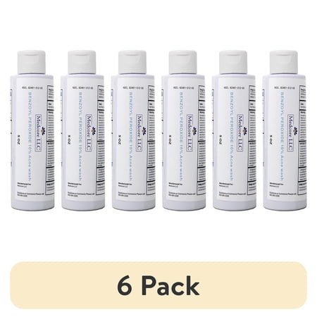(6 pack) Medcore Benzoyl Peroxide 10% Acne Wash 5 oz Acne Treatment Face & Body Cleanser