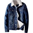 thumbnail image 1 of HSHDLDF Veste Camionneur en Jean Denim Doublée en Molleton pour l'Hiver, 1 of 6