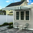 thumbnail image 2 of Awntech 10 Ft Maui Right Motorized Heavy Duty Patio Retractable Awning (120in x 9.25in x 96in), Forest/White Stripe, 2 of 7