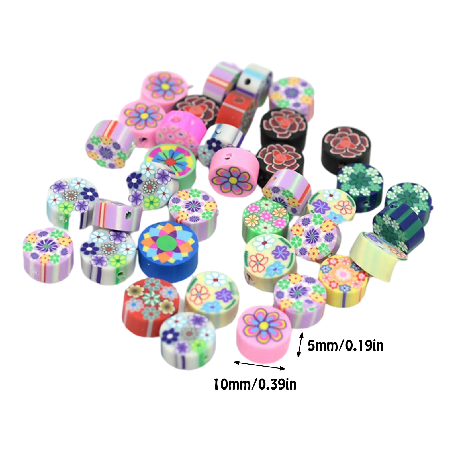 100 Pcs mixed fimo Polymer Clay Fruit Spacer Beads 10mm