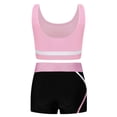 thumbnail image 2 of Miaeowve Kids Girls 2 Piece Dance Sport Outfit Ballet Dance Yoga Workout Tracksuit Sleeveless Crop Pink 10, 2 of 7
