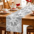 thumbnail image 5 of Table Runners 70 Inches Long Dress Scarves, Grey Starfish Farmhouse Coffee/Dining/Kitchen Table Decor, Holiday Table Runner, Coral Shell Ocean Vintage Coastal 13x70 Inch, 5 of 9