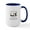 White/Navy Inside, variant on CafePress - Black Tricolor Corgi Mugs - 15 oz Ceramic Large White Novelty Mug