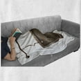 thumbnail image 6 of Coffee Soft Flannel Fleece Blanket, Old Rusty Cup Hanging Signboard on Chains Grungy Rough Looking Mug Caffeine Drink, Cozy Plush for Indoor and Outdoor Use, 70" x 90", Umber White, by Ambesonne, 6 of 6