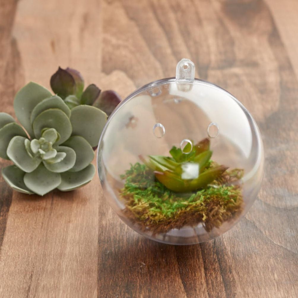14pc Acrylic Fillable Clear Ball Ornaments 80mm - for Christmas and Crafts - Factory Direct Craft