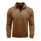 thumbnail image 5 of Blusa y camisa de manga larga con cuello alto para hombre, informal, de color liso, con cremallera, de poliéster, 5 of 6
