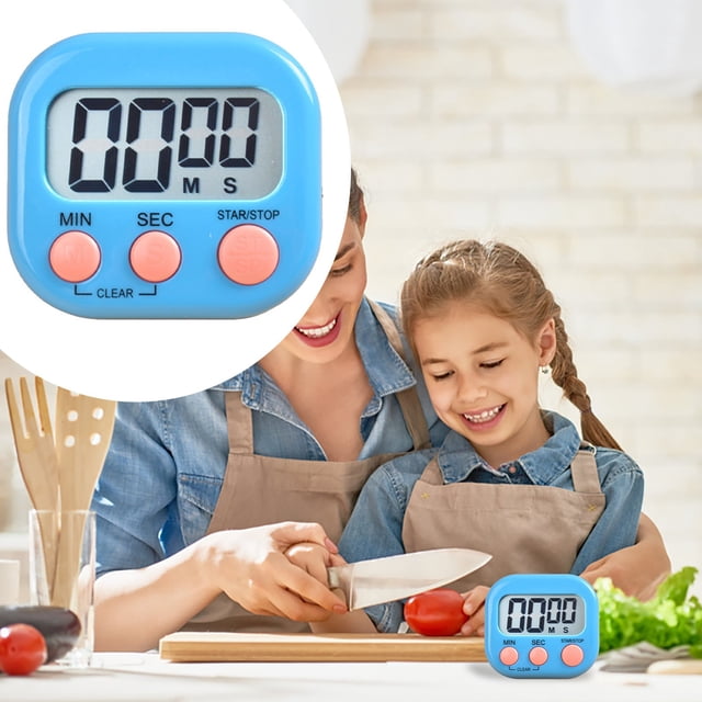 1Piece Function Electronic Timer Kitchen Timer Stopwatch Count Digital Timer for Cooking Oven Thermostat Couples for Him And Her Set 3 Minute Sand Timer 2 Minute Sand Timer Brush Teeth