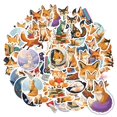 thumbnail image 4 of 35pcs-50pcs Cartoon Fox Stickers Animal Kids Stickers Stationery PVC Stickers for Suitcases Laptops Fridge, 4 of 9