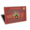 thumbnail image 3 of Oceanside Seafood Market Novelty Sign, Metal Wall Decor - 10x14 inches, 3 of 4