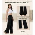 thumbnail image 2 of Stretchy High-Waisted Wide Leg Yoga Pants for Women – Palazzo, Loose Wide-Leg, Beach & Dress Pants, 2 of 5