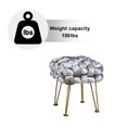 thumbnail image 2 of Home Soft Things Crushed Velvet Pouf Stool Ottoman - Gray - 16x16x16'', 2 of 11