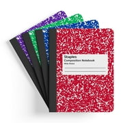 Staples Composition Notebook 7.5" x 9.75" Wide Ruled 100 Sheets Assorted Colors (ST55077) 912462