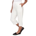 thumbnail image 3 of Alfred Dunner Womens Petite Floral Embroidered Relaxed Capri, 3 of 4