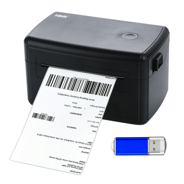 HOP-HQ450 Direct Thermal Label Printer with USB & Bluetooth Connectivity, 37-123mm Label Width, 6.0 inch/Sec Speed, 203 DPI Resolution, Supports 1D/2D Barcodes & Multiple Label Types, U Disk
